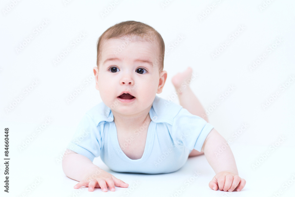 Beautiful baby on white background Beautiful baby on white background