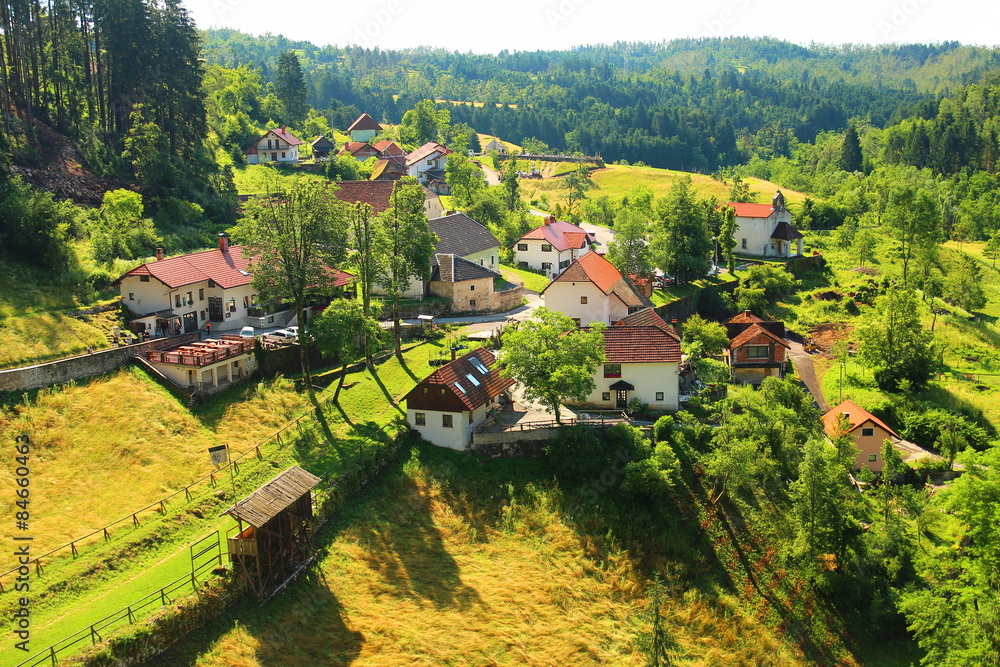 Beautiful village in Slovenian countryside