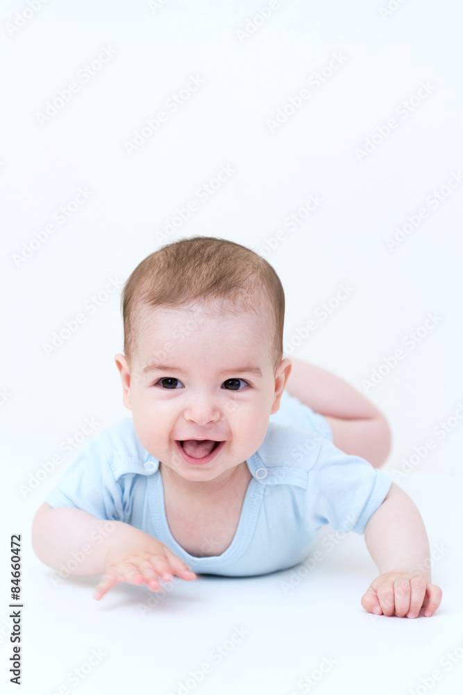 Beautiful baby on white background Beautiful baby on white background