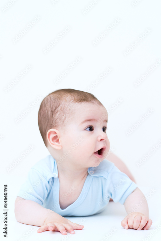 Beautiful baby on white background Beautiful baby on white background