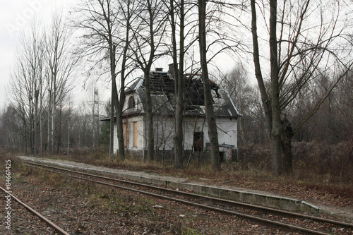 Obraz na płótnie Stary dworzec kolejowy. w salonie