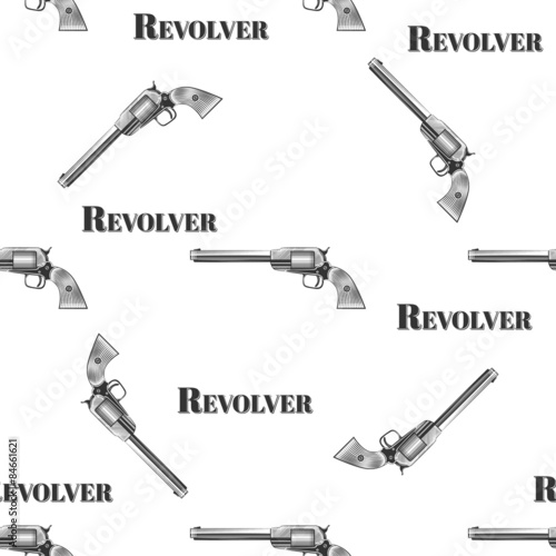 Vector seamless retro pattern, Revolver