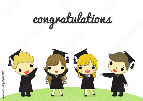 graduate and congratulation isolate