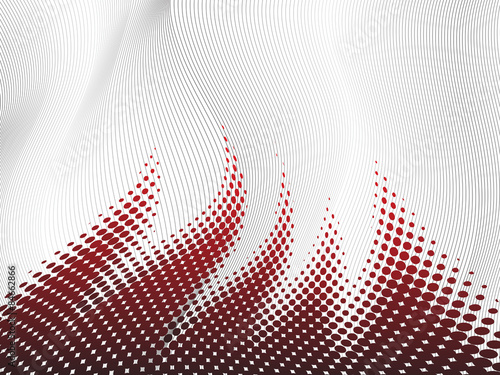 Abstract flame spikes with halftone effect