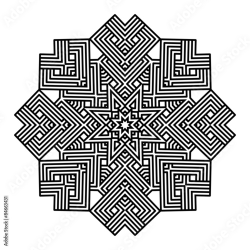 celtic knot pattern card, mandala, amulet