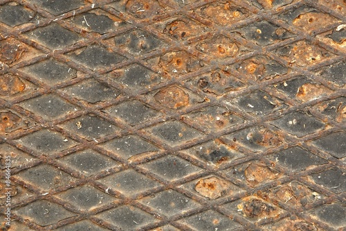Rusty metal grid