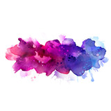 Purple and blue watercolor stains 