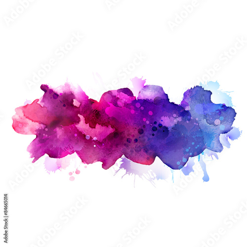 Purple and blue watercolor stains 