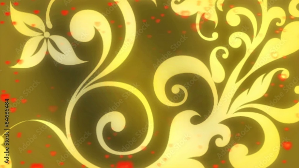 золотые волны, сердечки