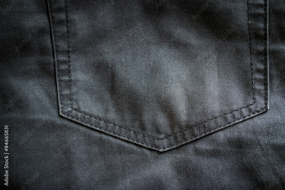 Naklejka premium Black fabric texture