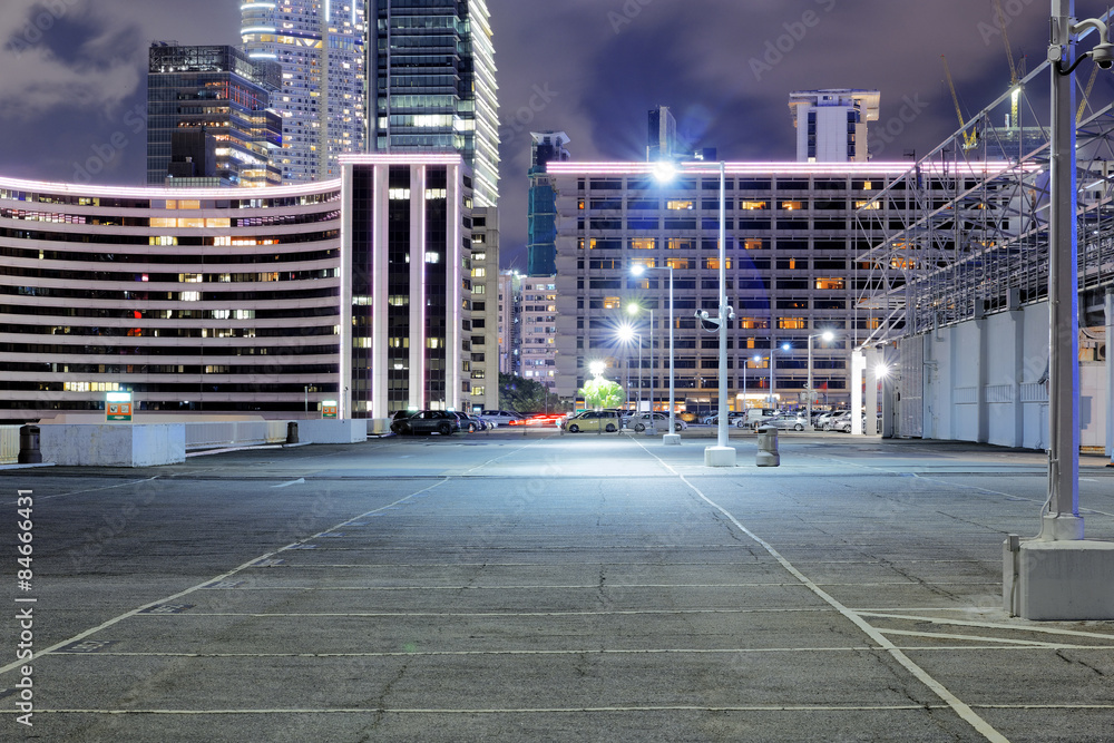 Obraz premium car park at night