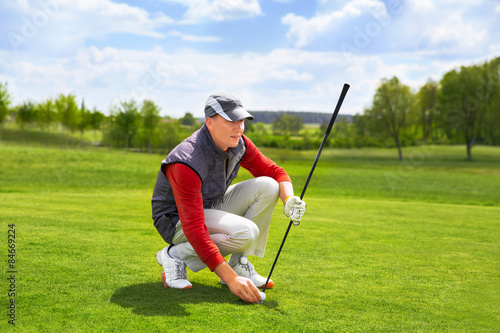 portrait of man golfer