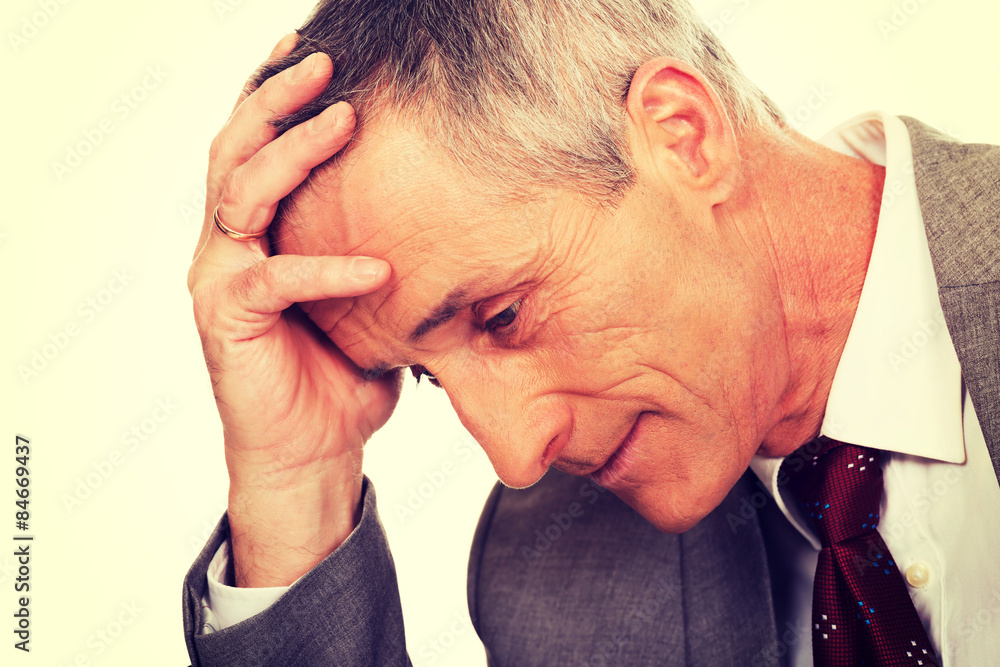 Portrait of stressed and tired businessman Portrait of stressed and tired businessman