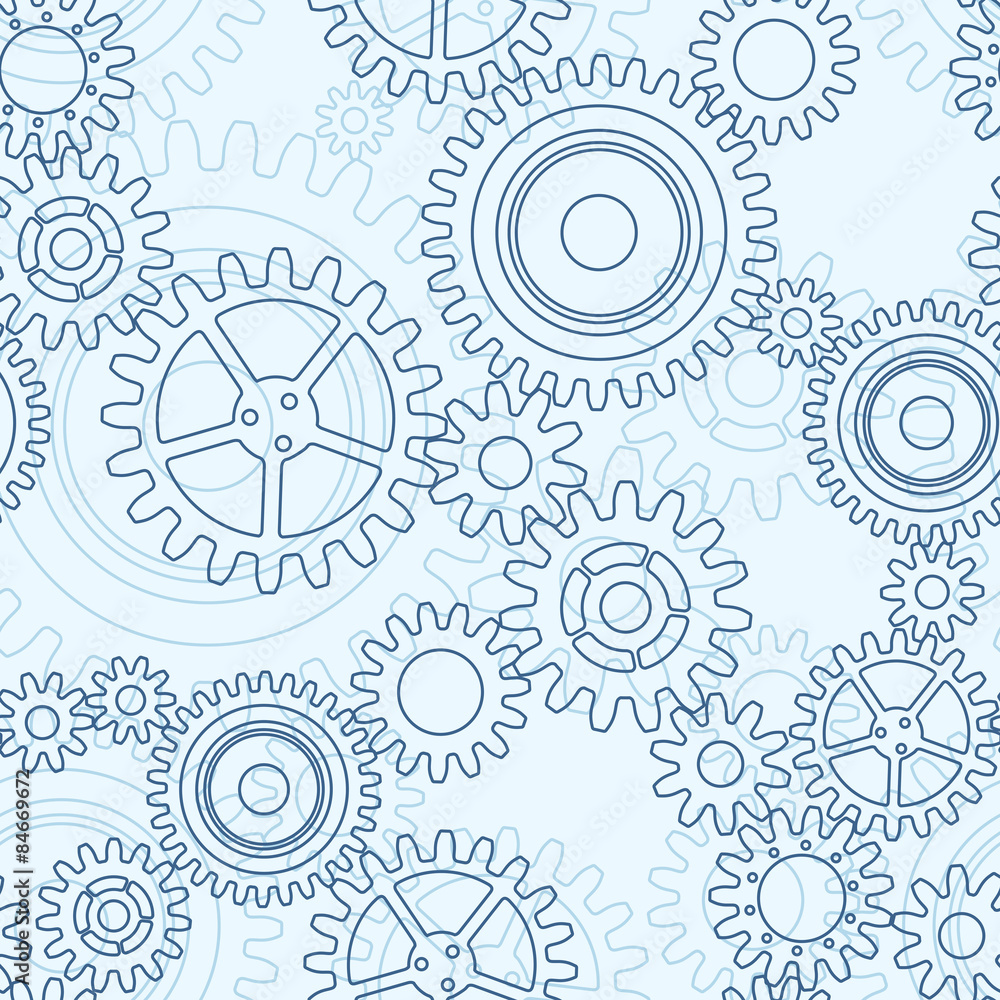 Seamless pattern of gear wheels Seamless pattern of gear wheels