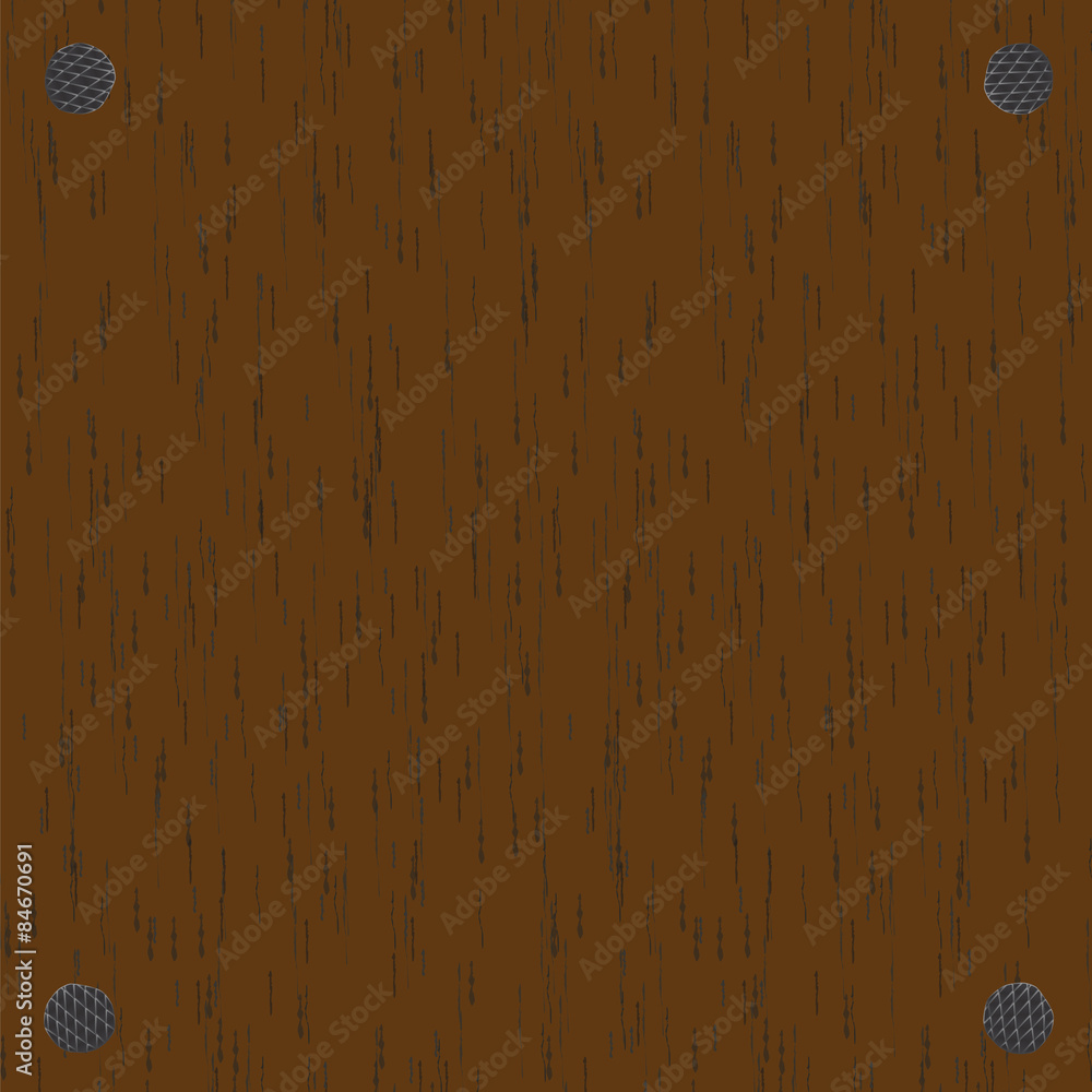 Nailed boards. Background, vector image.