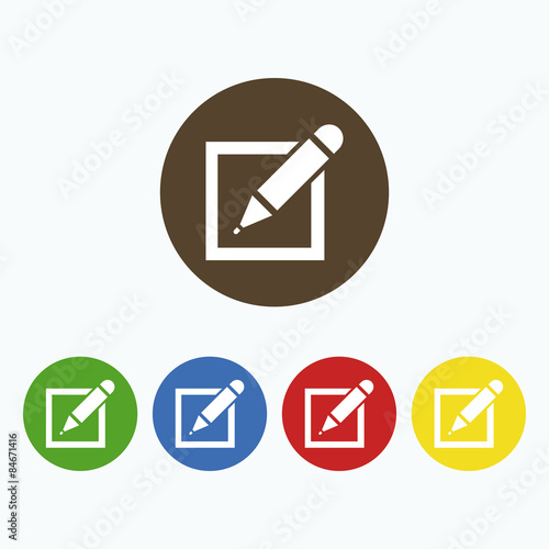 Simple registration icon.