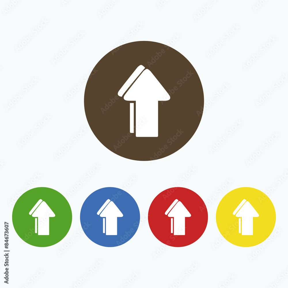 Simple icon arrow pointing upwards. Simple icon arrow pointing upwards.