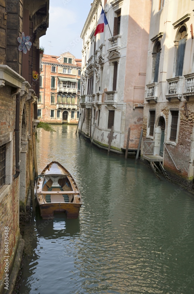 Boat on Venetian canal