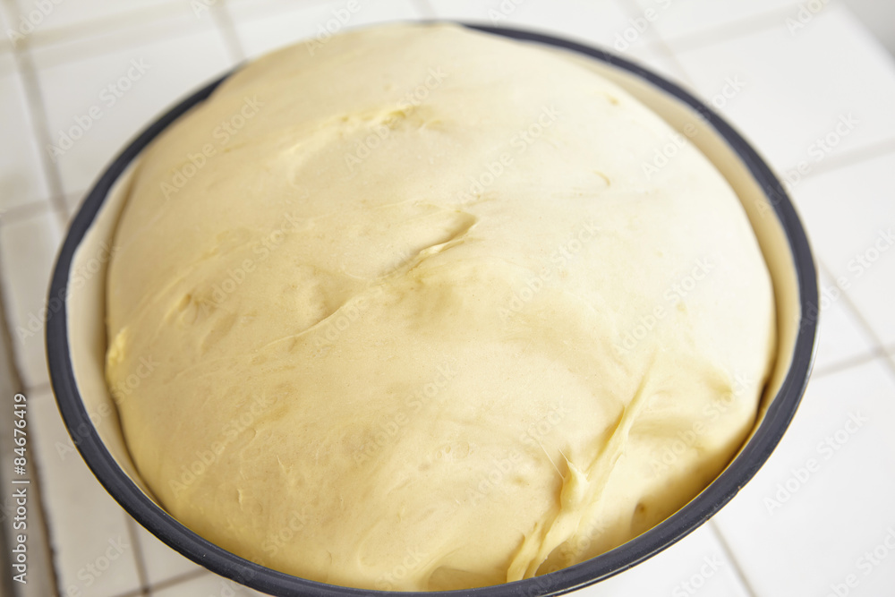 Rising bread dough Rising bread dough