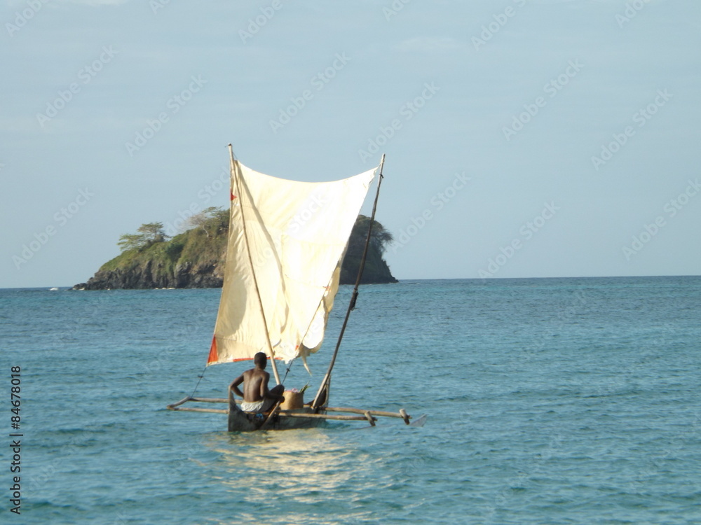 Fototapeta premium Pêcheur à Madagascar