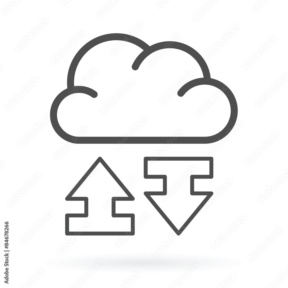 data exchange service cloud computing icon data exchange service cloud computing icon