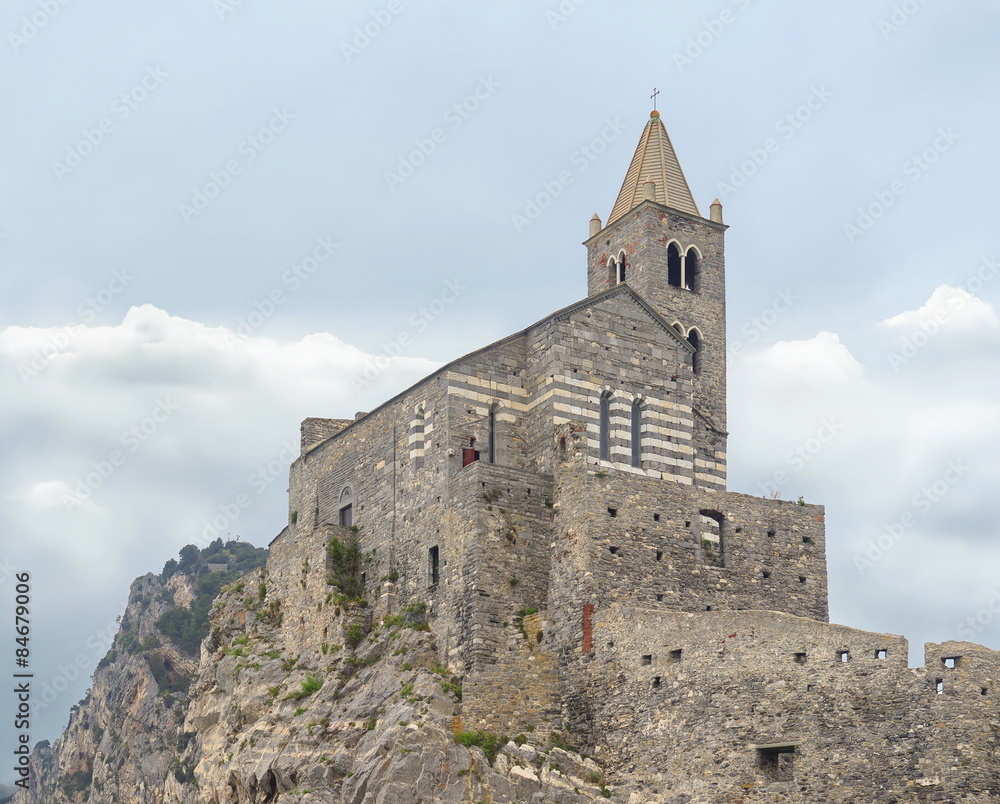 Die Kirche San Pietro in Porto Venere / Ligurien / Italien