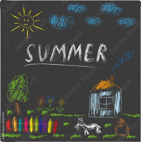 drawing with chalk