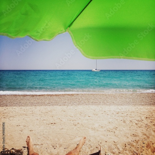 Fototapeta Naklejka Na Ścianę i Meble -  sunbathing on the beach