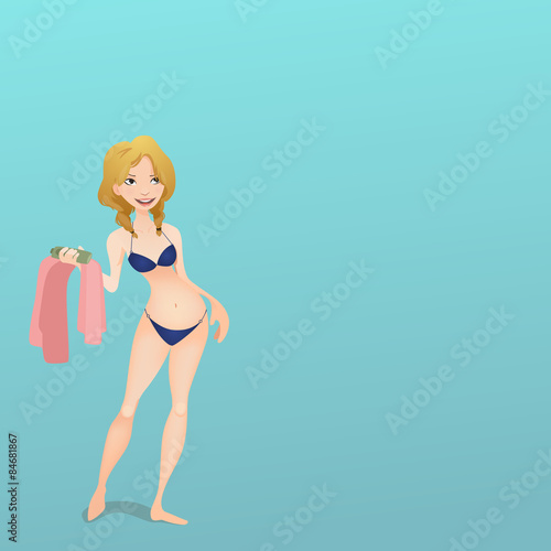 Woman ready to have a bath