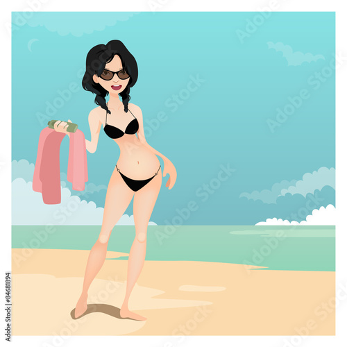 Girl in the beach