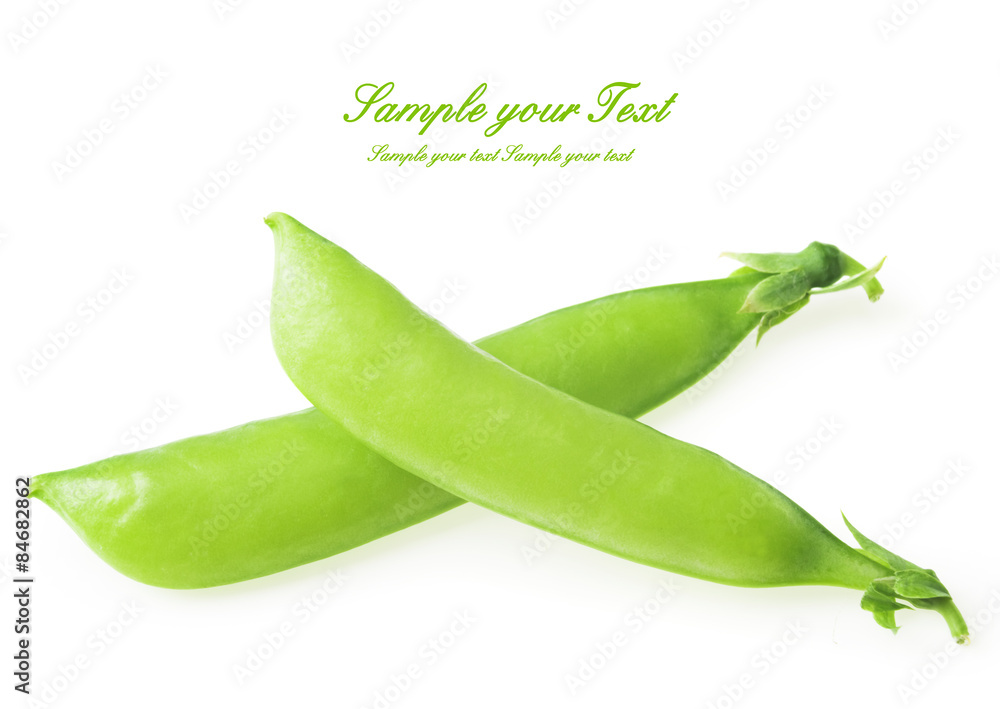 fresh green peas isolated on a white background fresh green peas isolated on a white background