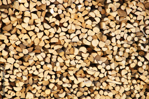 Pile of firewood as background