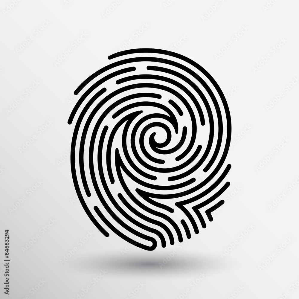 Fingerprint icon finger print vector id theft macro stamp Fingerprint icon finger print vector id theft macro stamp