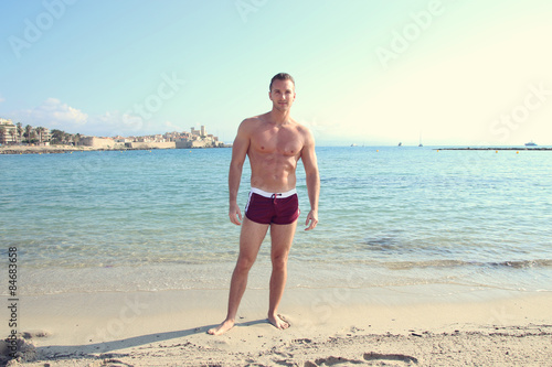 Handsome male wearing a swimsuit