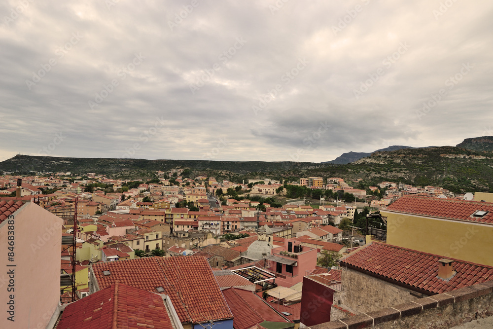 italian town in vintage tone