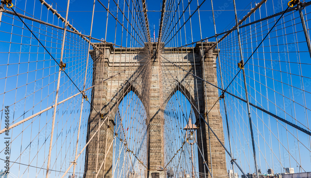 Fototapeta premium zbliżenie Brooklyn Bridge w Nowym Jorku