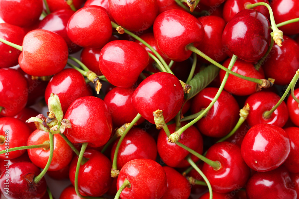 Ripe cherries background Ripe cherries background