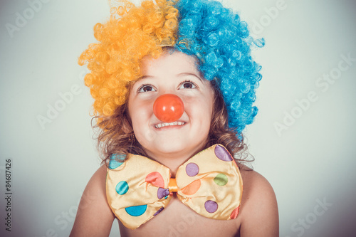 little girl clown