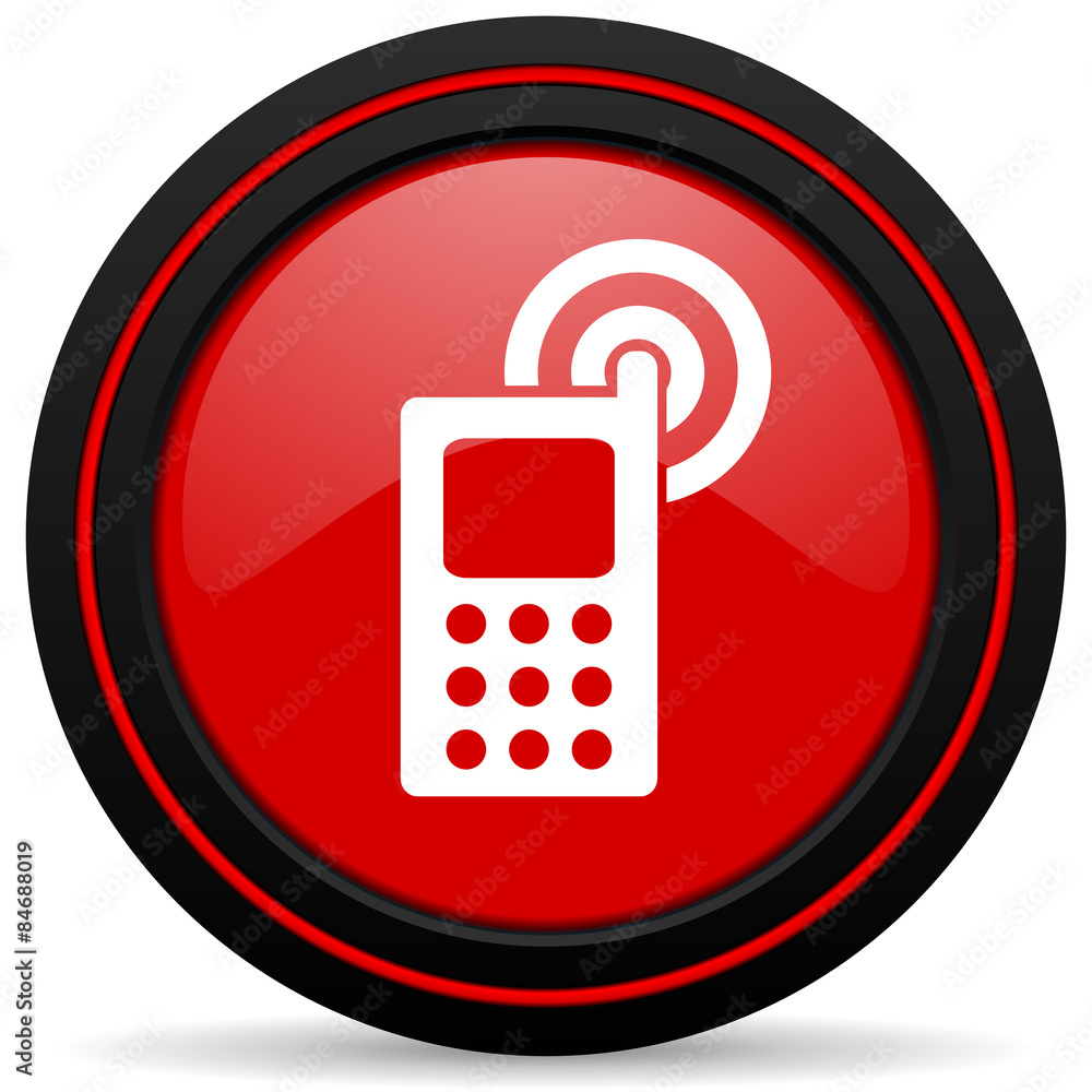 phone red glossy web icon phone red glossy web icon