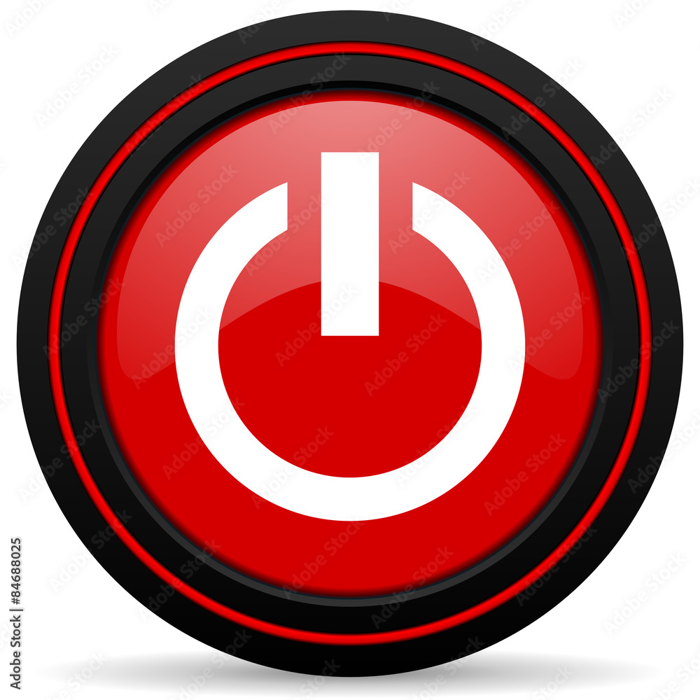power red glossy web icon power red glossy web icon