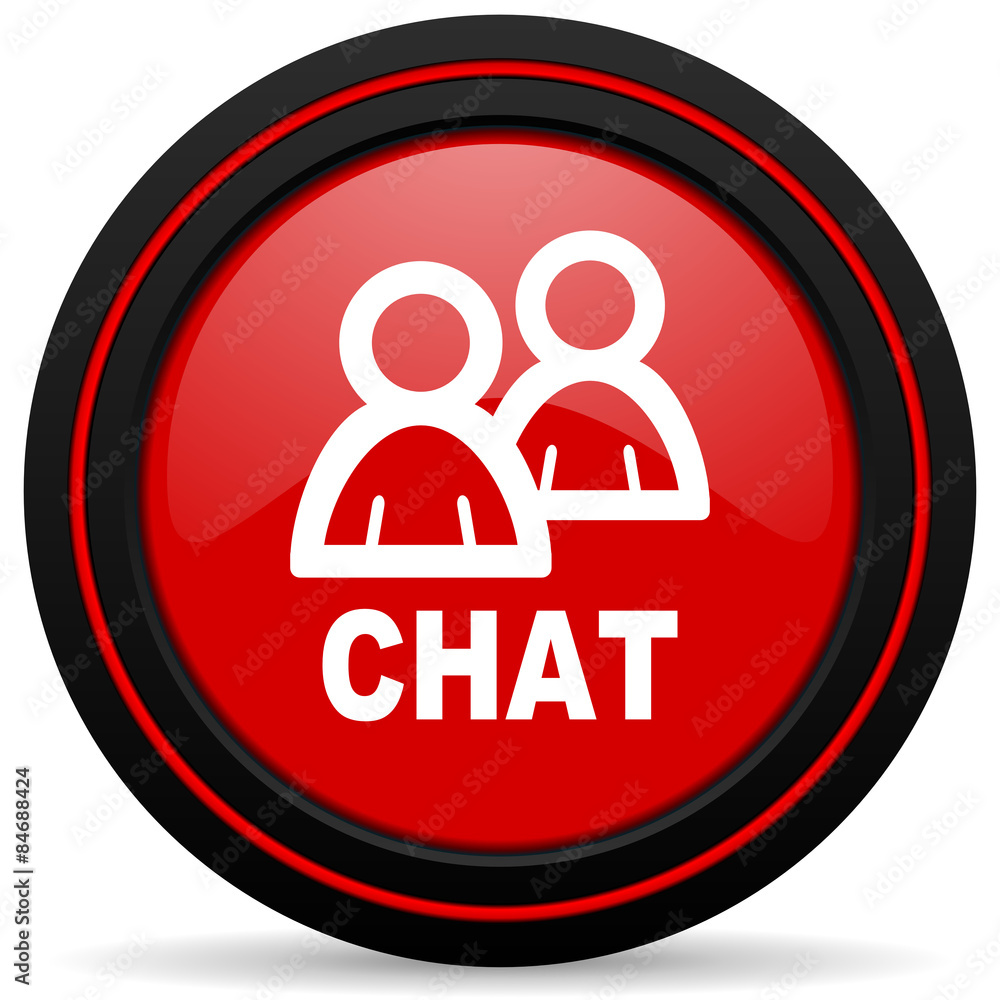 chat red glossy web icon chat red glossy web icon