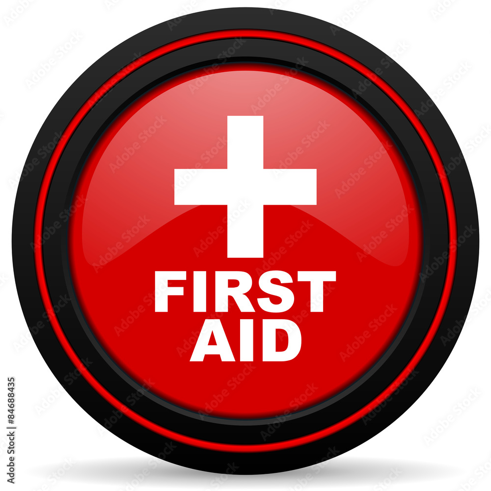 first aid red glossy web icon first aid red glossy web icon