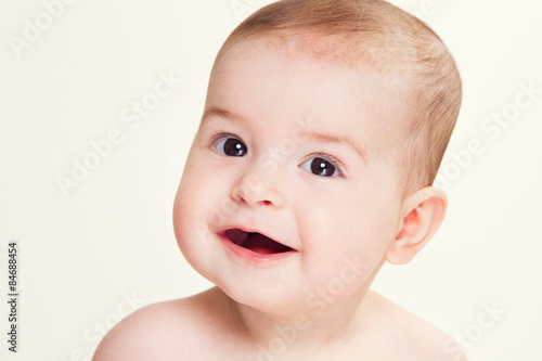 Closeup portrait of beautiful baby