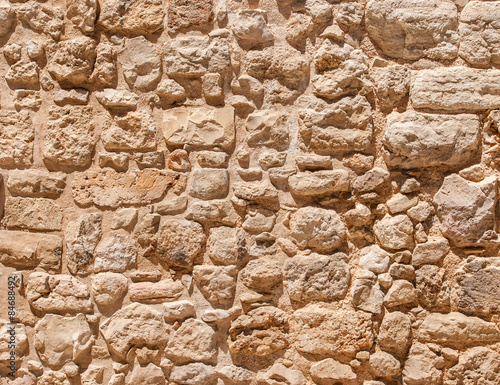 Old wall made of the Jerusalem stone