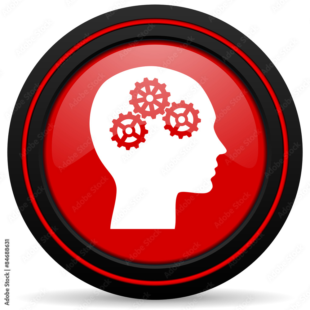 head red glossy web icon head red glossy web icon