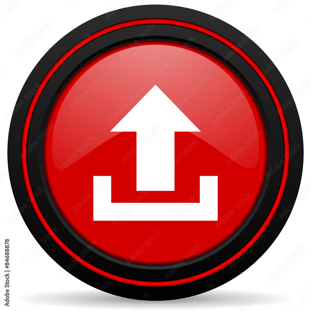 upload red glossy web icon upload red glossy web icon