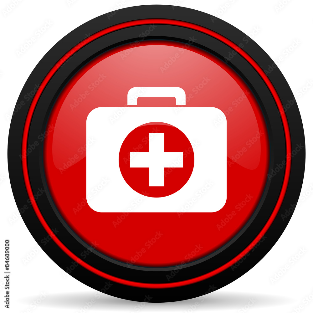 first aid red glossy web icon first aid red glossy web icon
