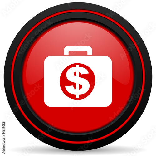 financial red glossy web icon