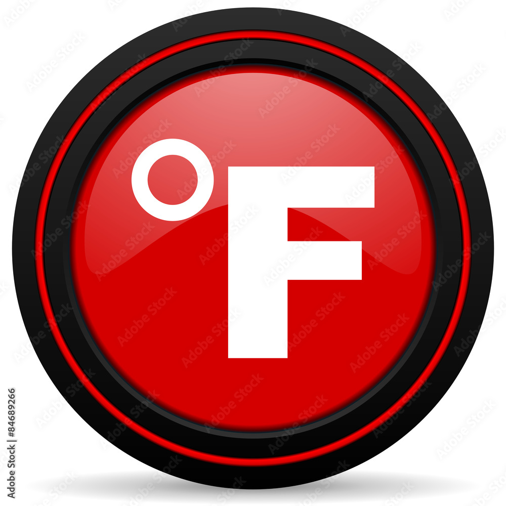 fahrenheit red glossy web icon fahrenheit red glossy web icon