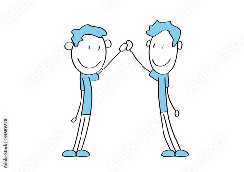 Strichmännchen Teamwork Erfolg